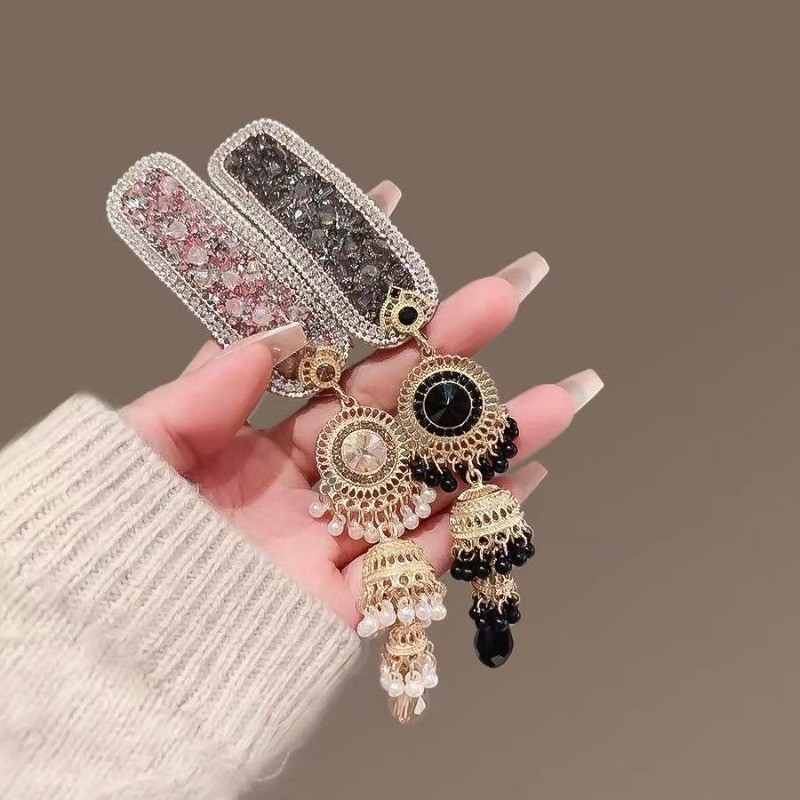Mauropoli [Sẵn Sàng] Kẹp Tóc Tua Rua Chuông Phong Cách Dân Tộc Nữ Retro Mới Phong Cách Trung Hoa Độc Đáo Thời Trang Tóc Gãy bb Kẹp Bên Cao Cấp Kẹp