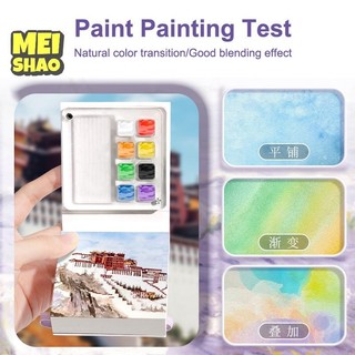 MeiShao 1 Bộ Tranh Máy Tính Xách Tay Dành Cho Học Sinh Di Động Bỏ Túi Notebook Phác Thảo Màu Nước Bộ Bảng Màu Nước Di Động