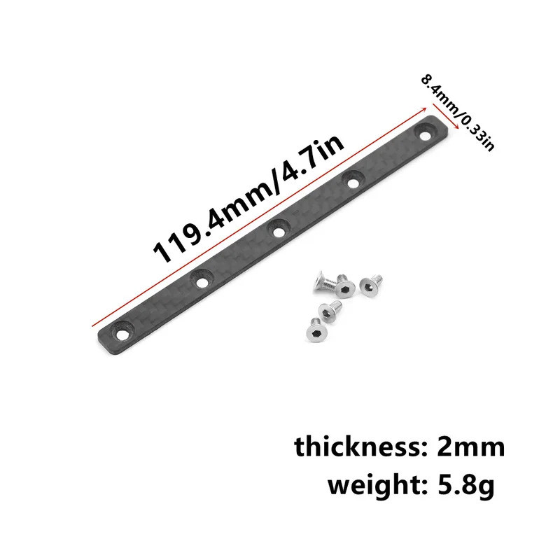 Khung Xe Bằng Sợi Carbon Tăng Cường Tấm Cho Tamiya TT02 TT-02 1 / 10 RC Xe Nâng Cấp Phần Phụ Kiện
