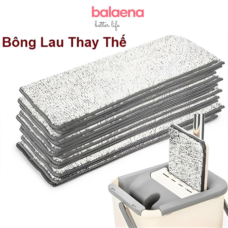 Bông Lau Nhà Thay Thế Cho Cây Lau Nhà Tự Vắt - Miếng Lau Thay Thế Cho Cây Lau Hình Chữ Nhật 12x32cm