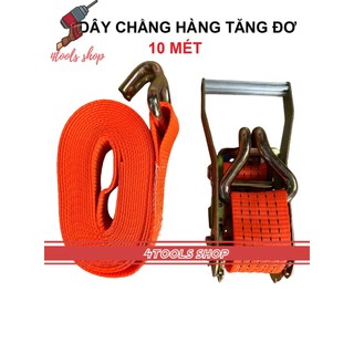 Bộ 10 mét dây cảo chằng hàng, tăng đơ bản 5cm, dây tăng đơ chằng hàng, pallet, xe máy, ô tô, vận chuyển hàng hóa
