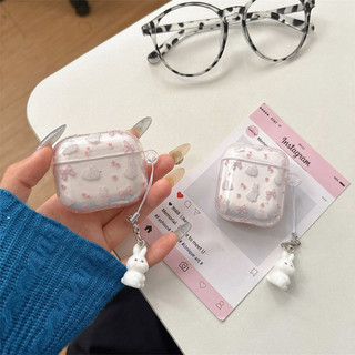 Bow Rabbit cho AirPods 1 / 2 3 Pro Pro2 Pro3 Airpod4 Bộ tai nghe Vỏ bảo vệ Bluetooth không dây AirPods pro2 Pro3 3 4 Vỏ bảo vệ tai nghe