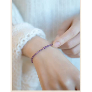 Phụ nữ nhỏ tươi tự nhiên Thạch Anh Tím Vòng đeo tay & bangles