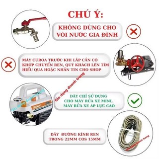 Bộ 10M-15M-20M dây rửa xe và s.úng xịt - vòi xịt rửa xe áp lực cao ren 22mm