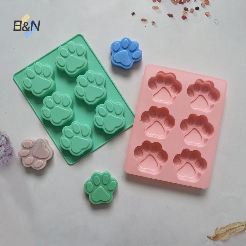 B & N 1 6 Khoang Đáng Yêu Chó Paw Fondant Sugarcraft Bánh Khuôn Silicon DIY Chocolate Nướng Khuôn Pudding Khuôn Xà Phòng Bánh Quy.