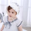 Mũ ren trẻ em WEETW, Mũ xếp nếp công chúa thoáng khí, Đạo cụ chụp ảnh phong cách Hàn Quốc Cô gái hoa trắng Sunhat Kids
