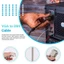 1.4M RS232 DB9 9 Pin Nam Sang VGA Video 15 Pin Nam Cáp Chuyển Đổi Màu Xám nhạt