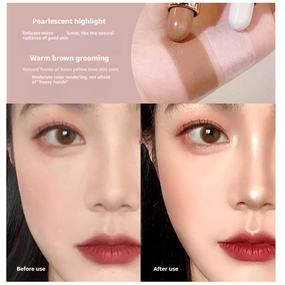 2 Trong 1 Kem Nền Che Khuyết Điểm Bút Che Khuyết Điểm Mặt Dính Kép Tự Nhiên Đường Viền Trang Điểm G4t9