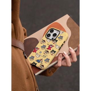 Ốp điện thoại 2 trong 1 Crayon Shin chan Apple 16 Pro iPhone 15 Pro Max Phim mới 14 / 13 Sáng tạo 12 / 11 Pro Max 7 / 8 Plus Vỏ điện thoại