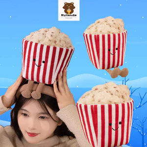 Rytanda Bắp Rang Sang Trọng Đồ Chơi Mô Phỏng Dễ Thương Bắp Rang Thực Phẩm Gối Mềm Làm Đầy Sofa Đệm Cô Gái Quà Tặng Sinh Nhật Trang Trí Nhà Cửa Quà Tặng Giáng Sinh