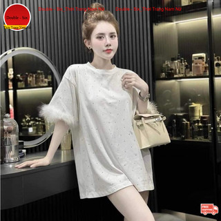 Áo Thun Đá Lông Ống Tay Double - Six Áo Phông Cotton Khô Dày Dặn