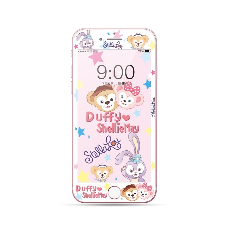 Kính cường lực 3D Phim hoạt hình Kính cường lực bảo vệ toàn diện 4,7 5,5 inch cho iphone 4 4s 5 5s se 6 6s 7 8 plus se2 se3