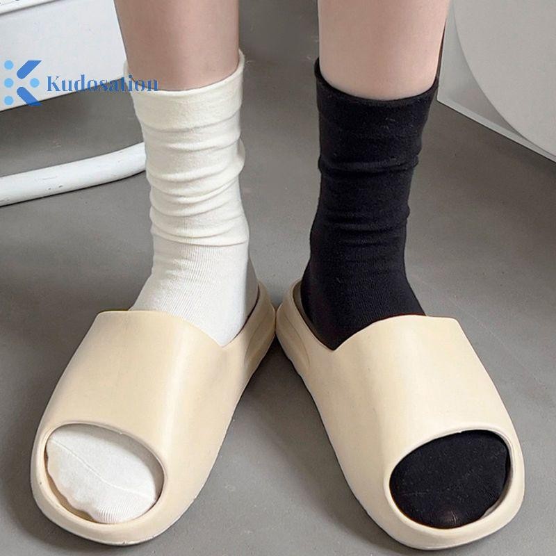 Kudosation Nữ Dài Tất Cashmere Nữ Boot Chắc Chắn Len Đùi Vớ Skinny Casual Cotton Lông Tơ Nữ Dài Tất