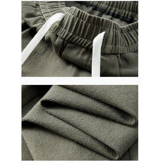 [Plus Size] 8XL 7XL Thắt lưng nam ống rộng cỡ lớn Quần Cotton thông thường dành cho doanh nhân Quần chở hàng thẳng dáng rộng màu xanh lá cây