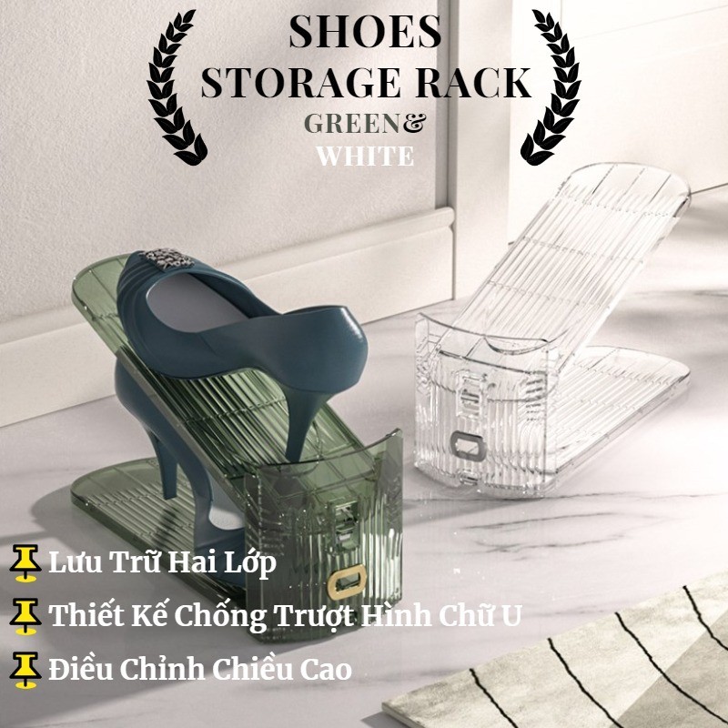 Đế Đựng Giày Dép 3 Nấc Điều Chỉnh Omie Kẹp Vịt, Giá Để Giày Đa Năng