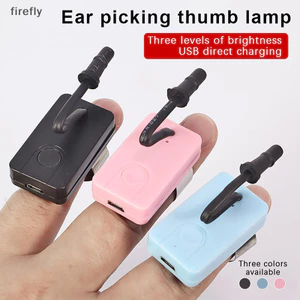 Dụng cụ lấy tai Đèn ngón tay cái có thể sạc lại Đèn loại bỏ sáp ba cấp để làm sạch thực tế Đèn tai Chọn đồ dùng ngón tay cái [VN]