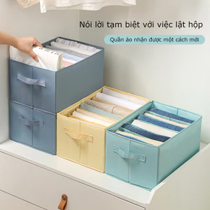 Túi vải đựng quần áo chia ngăn hộp đựng đồ lót tất vớ tiện dụng xếp quần áo gọn gàng tủ đồ nhiều size