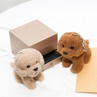 Móc khóa sang trọng JKDESIGN, Mặt dây chuyền nhỏ hình chú chó bông dễ sử dụng, Ba lô 12cm đa năng dễ thương treo quà tặng sinh nhật