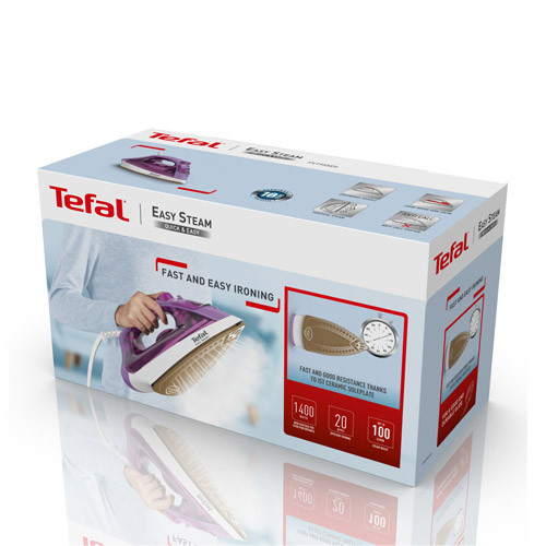 Bàn ủi hơi nước Tefal FV1955E0 - Công suất 1400W - Dung tích 220ml - Bảo hành chính hãng 24 tháng