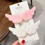 Kẹp Tóc Sang Trọng BORAGETE, Kẹp Tóc Cosplay Màu Hồng Ngọt Ngào, Phụ Kiện Tóc Y2K Mũ Thiên Thần Cánh Vịt Kẹp Bé Gái