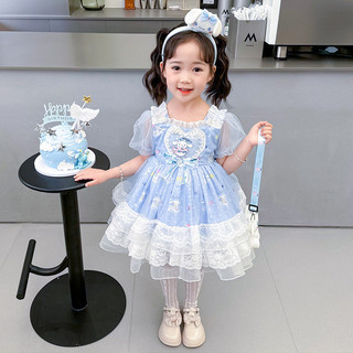 Kid 's Cinnamoroll Dog Gothic Puff Dress - Trang phục biểu diễn hoạt hình mới mùa hè 2024