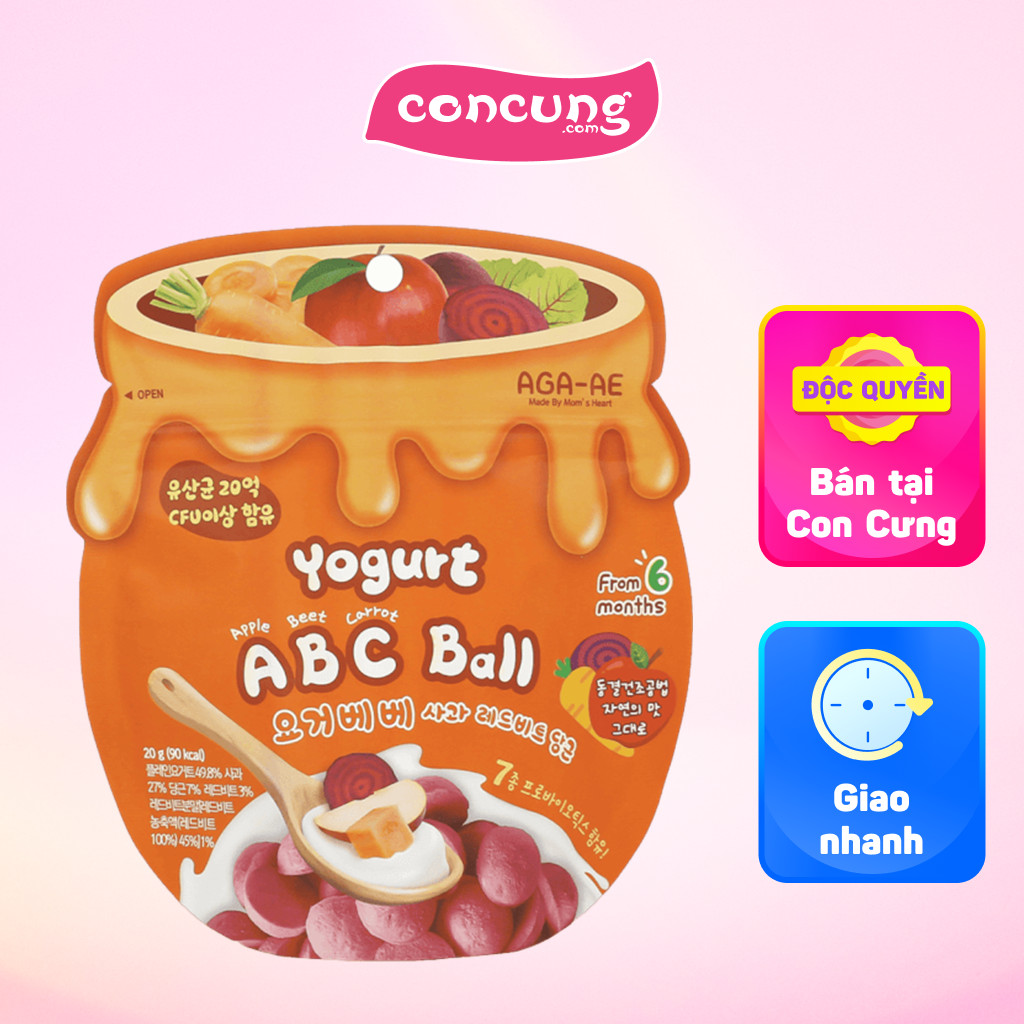 Snack sữa chua sấy khô AGA-AE vị táo, củ dền, cà rốt, 20g | Shopee Việt Nam