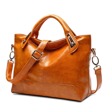 Women's PU Leather Shoulder Bag – Large