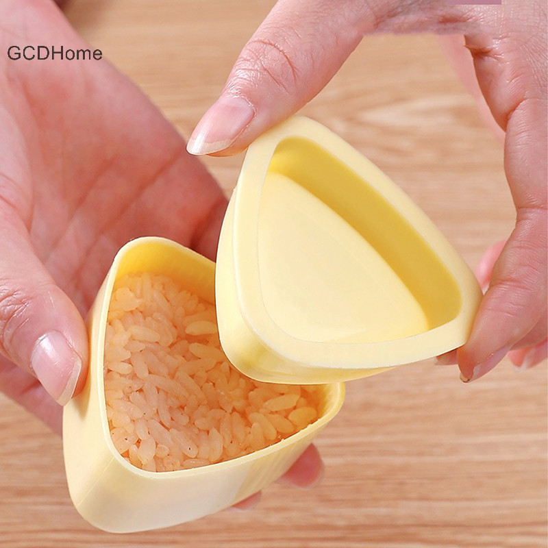 Gcdhome Mới DIY Khuôn Sushi Onigiri Cơm Thực Phẩm Báo Chí Tam Giác Máy Làm Sushi Khuôn Nhà Bếp Nhật Bản Bento Phụ Kiện Dụng Cụ HOT