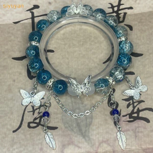 Siyuyan Thời Trang Phong Cách Trung Hoa Dép Vòng Tay Nữ Cô Gái Đa Năng Ngọt Đính Hạt Vòng Tay Bạn Gái Phụ Kiện Quà Tặng VN