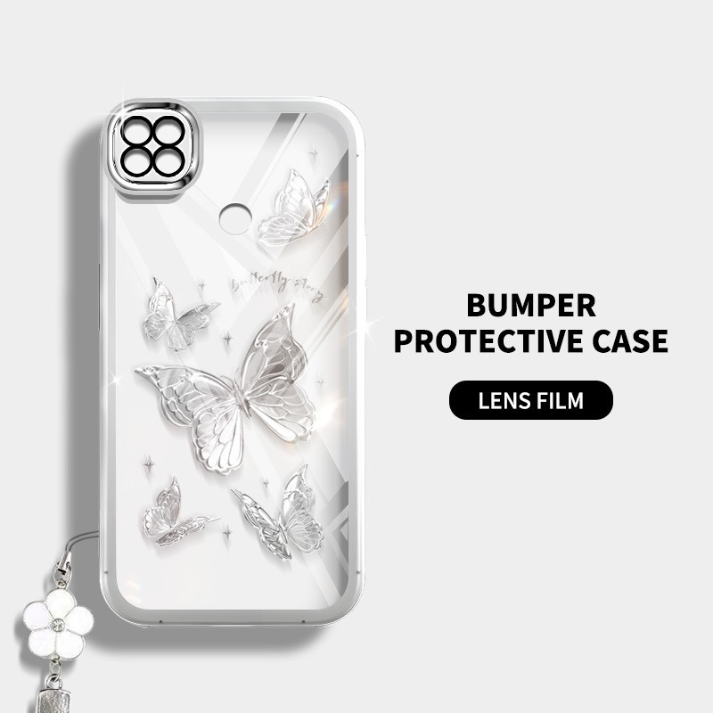 Ốp Điện Thoại YBD INS Style Cho Xiaomi POCO C31 Redmi 9C 9 Activ 10A 10C 10 Vỏ Bướm Niche Power Được Trang Bị Bảo Vệ Ống Kính