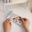 FUHUIOT Photocard Binder, 3 inch KeyChain Thần Tượng Thẻ Thu Thập Sách, Hộp Đựng Thẻ Trang Trí Túi Xách Hình 20 Trang Bên Trong PVC Photocard Giá Đỡ Photocard