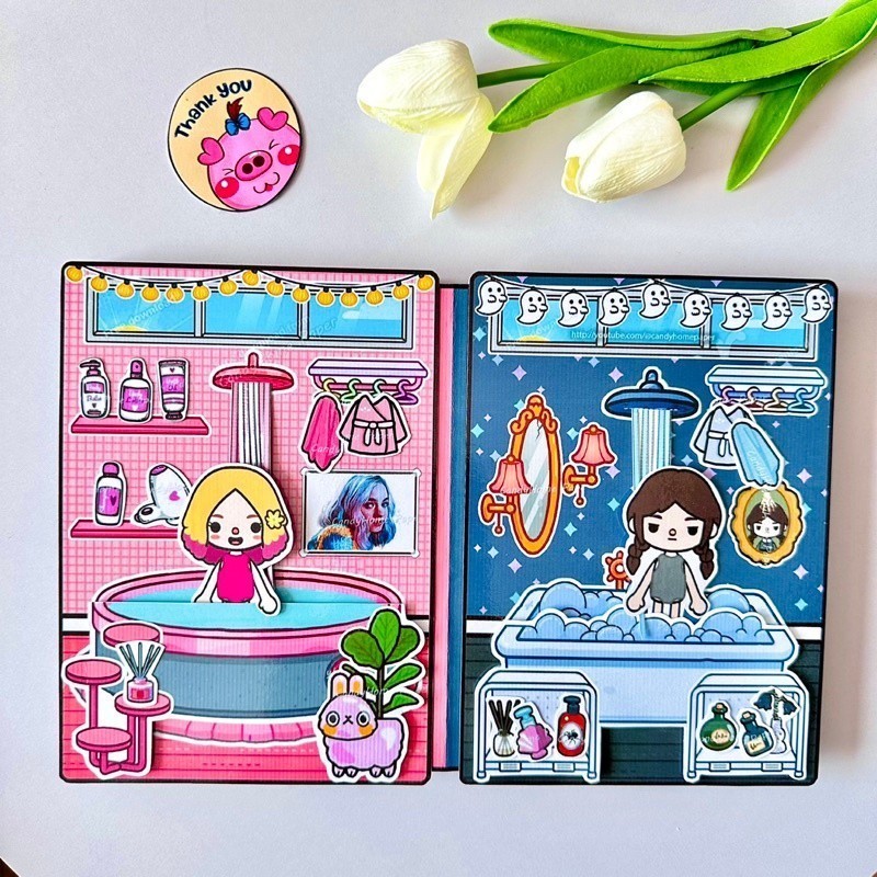 Sách Tượng Búp Bê toca life world Yên Tĩnh Độc Đáo búp bê giấy ngôi nhà búp bê toca boca nhà búp bê giấy toca boca