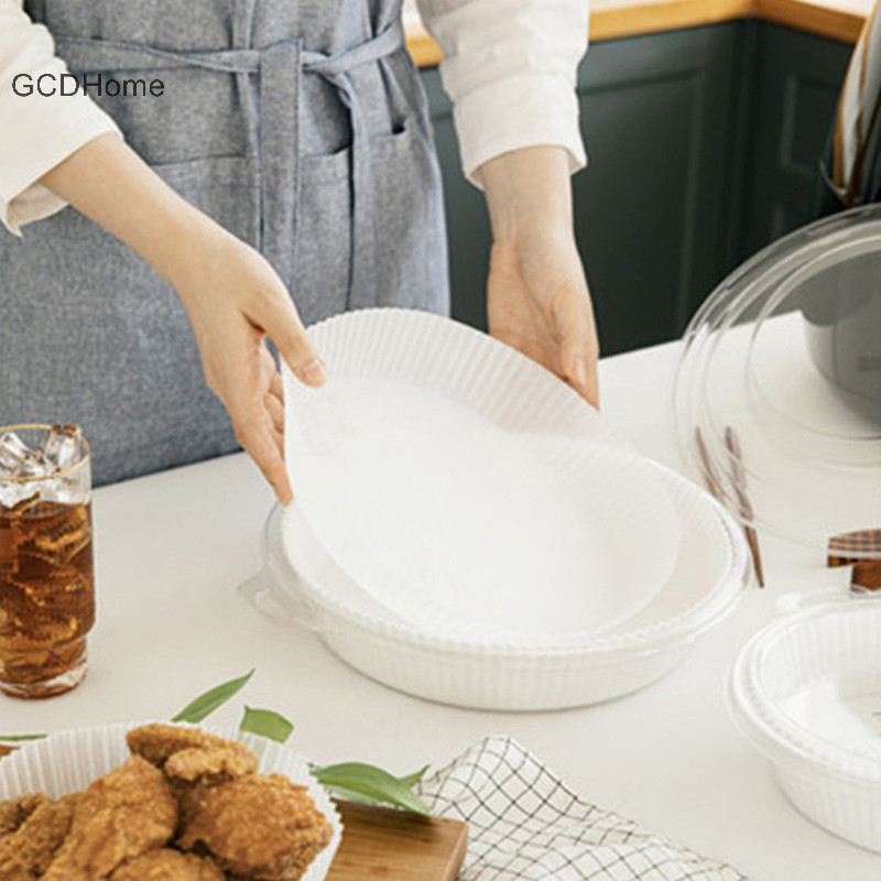 Gcdhome Air Fryer Dùng Một Lần Giấy Lót Chống Dính Thảm Hấp Giấy Tròn Thảm Nướng Bánh HOT