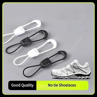 Dây giày co giãn không buộc cho giày thể thao, chạy bộ, đen/trắng, người lớn/trẻ em