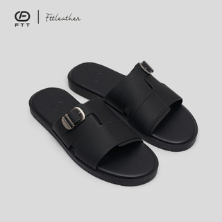 Dép Da Nam Quai Ngang Felix Fttleather da microfiber phối khuy đế TPR bền, nhẹ, độ bám tốt