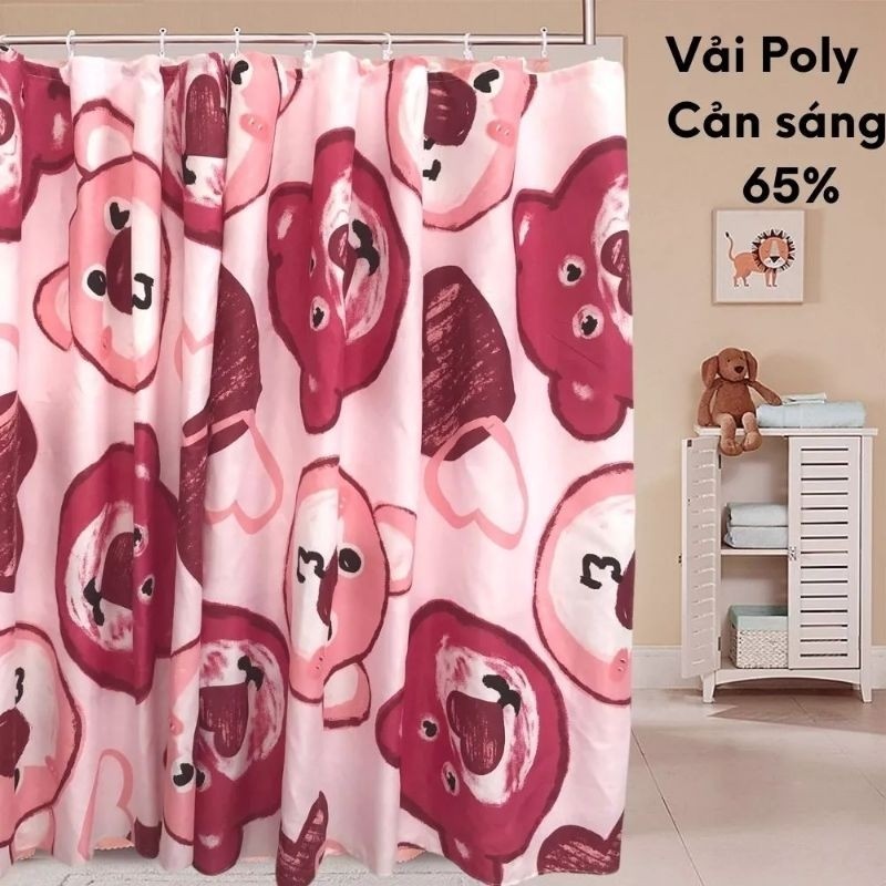 Rido rèm cửa che nắng ngăn phòng ngủ trang trí có móc treo tặng kèm dây treo rèm cao cấp hàng loại 1