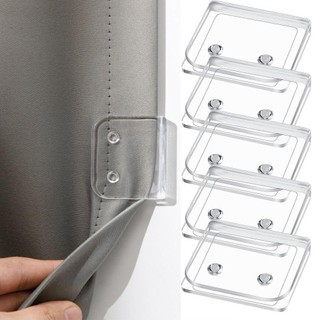 NOTE1 1 / 2 / 4 / 8 Cái Kẹp rèm tắm, Giá đỡ cố định chống gió ABS tự dính, Móc treo rèm tắm chống tràn