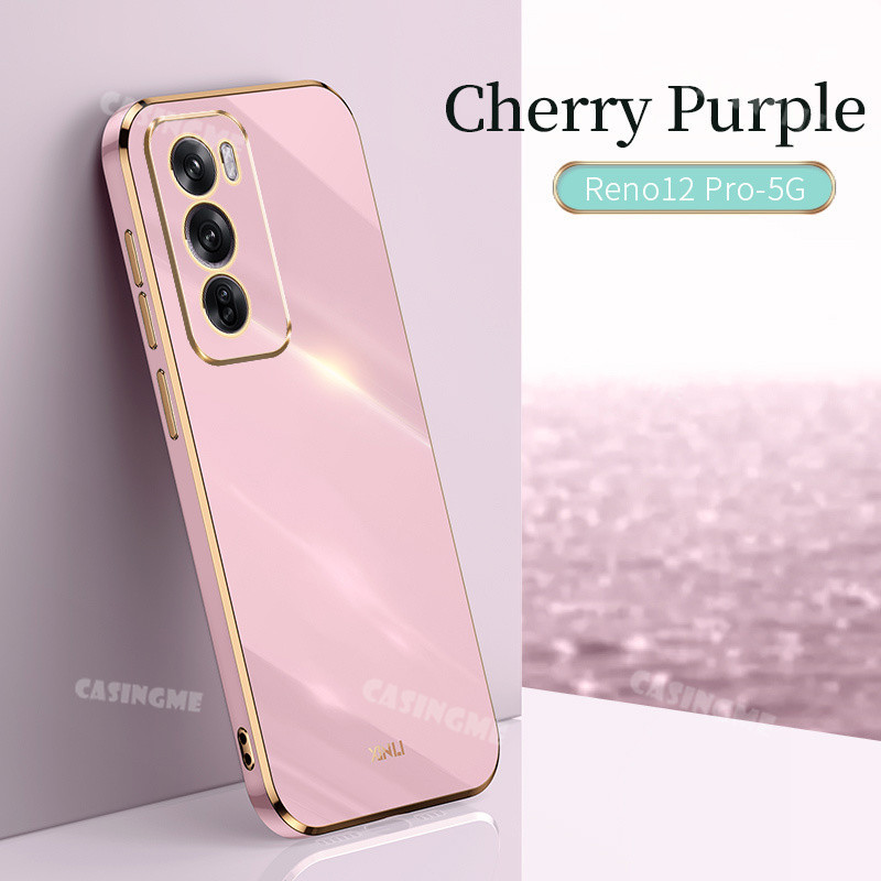 Oppo Reno12 12Pro 5G 2024 Vỏ Mạ Sang Trọng Cho Oppo Reno 12 Reno12 OppoReno12 Pro 12Pro 5G 4G 2024 Ốp lưng Silicon Mềm Chống Sốc Ốp Lưng