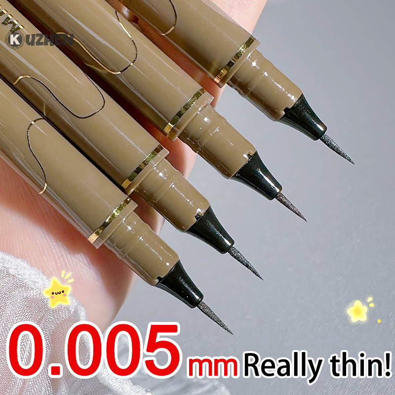 Kuzhen 0,005mm Bút kẻ mắt dạng lỏng chống mồ hôi chống thấm nước siêu mịn Nhanh khô dài Lasg Dụng cụ trang điểm dành cho nữ HOT