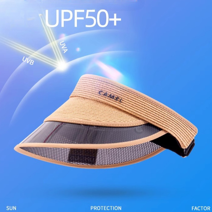 Ảnh CAMEL CROWN Rỗng Top Mũ Chống Nắng Thoáng Khí Chống Tia Cực Tím Lớn Vành Rơm Dệt Mũ Chống Nắng 3