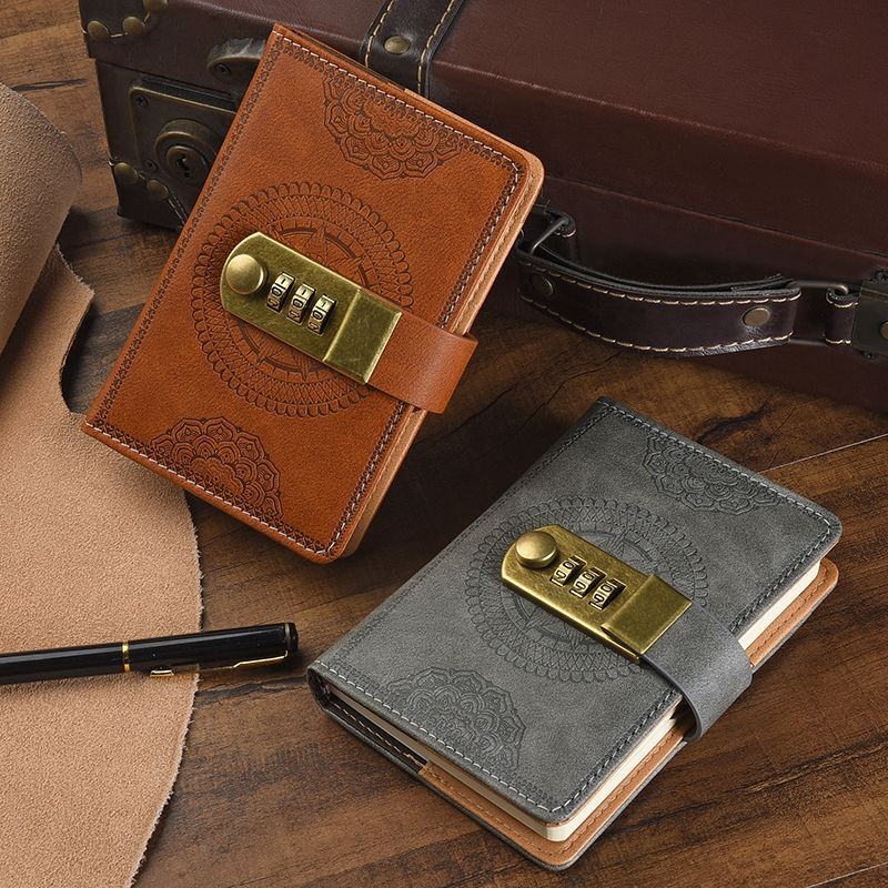 200 Trang A7 Mini Notebook Bỏ Túi Nhật Ký Du Lịch Bí Mật Ghi Chú Vintage Dễ Thương Notepad Có Khóa Trường Văn Phòng Viết Văn Phòng Phẩm