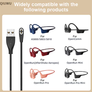 Tai nghe QIUWU Cáp sạc nhanh USB / Type-C cho Shokz AS800 / S803 / S810 / OpenRun Bộ sạc tai nghe dẫn truyền xương.