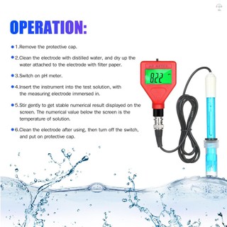 Hilivn) Máy đo PH 0-14pH Phạm vi đo lường Chất lượng nước Bút LCD PH 1,5 inch có đèn nền xanh để pha nước Thực phẩm Phòng thí nghiệm nuôi trồng thủy sản