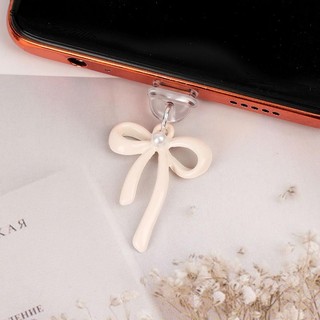 Mặt dây chuyền cắm bụi điện thoại SRVN cho cổng Type-c Thời trang Nơ dễ thương Điện thoại di động Cắm bụi Cổng sạc Bảo vệ nắp cắm chống bụi.