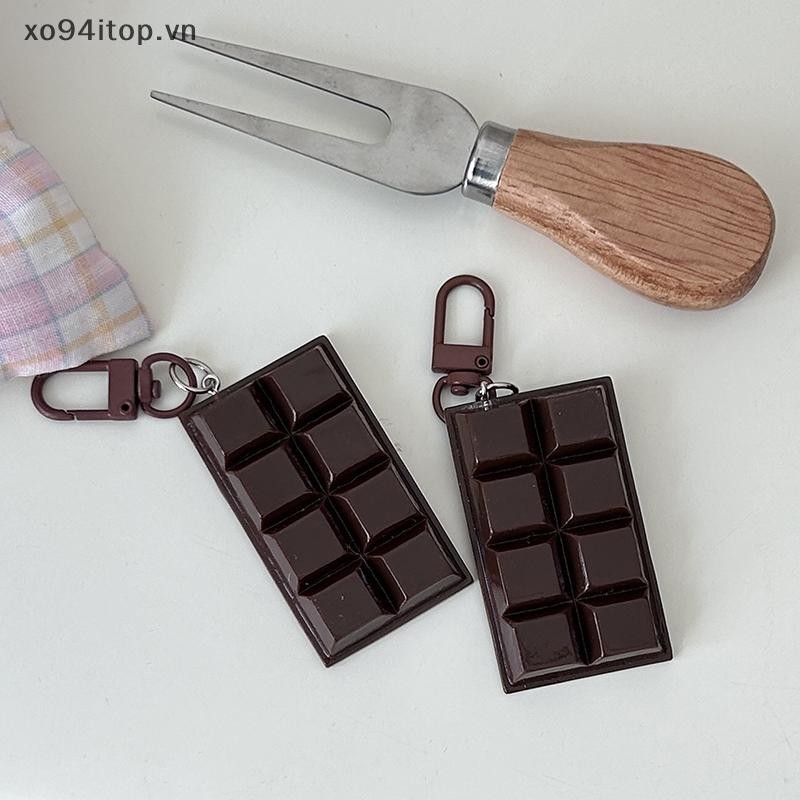 Xoitop 1 Túi Mặt Dây Chuyền Điện Thoại Mới Hiện Đại Đơn Giản Mô Phỏng Dễ Thương Thực Phẩm Sô Cô La Móc Khóa Trang Trí Quà Tặng Kinh Doanh VN