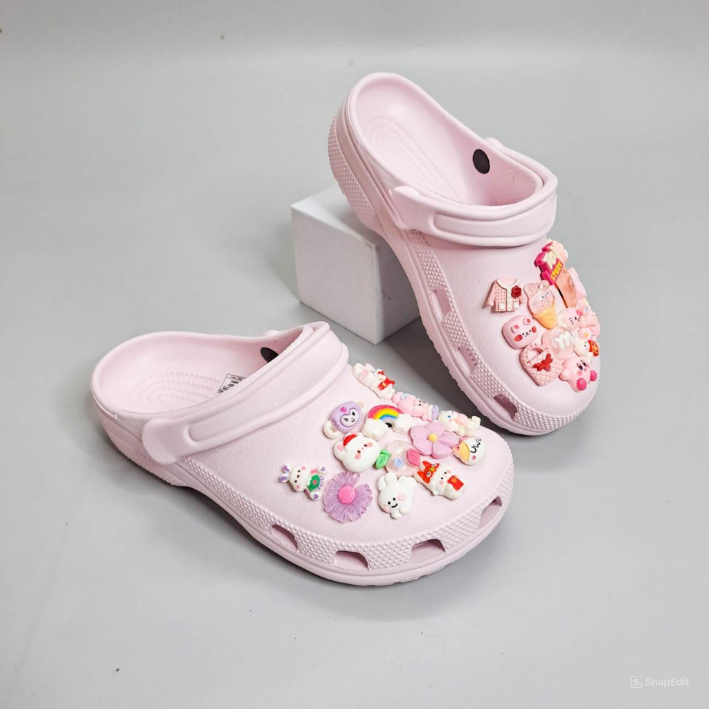 Dép classic clog unisex tặng kèm jibbitz charm dầy đẹp, dép sục nam nữ classic thiết kế đúc nguyên khối siêu nhẹ | BigBuy360 - bigbuy360.vn