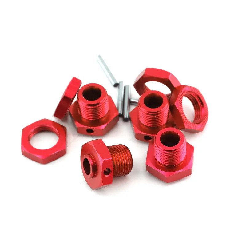Kim Loại 17Mm Bánh Xe Lục Giác Hub Adapter Có Đai Ốc Cho Arrma 1 / 8 3S Typhon 1 / 10 Big Rock V3 RC Xe Nâng Cấp Phần Phụ Kiện Bộ