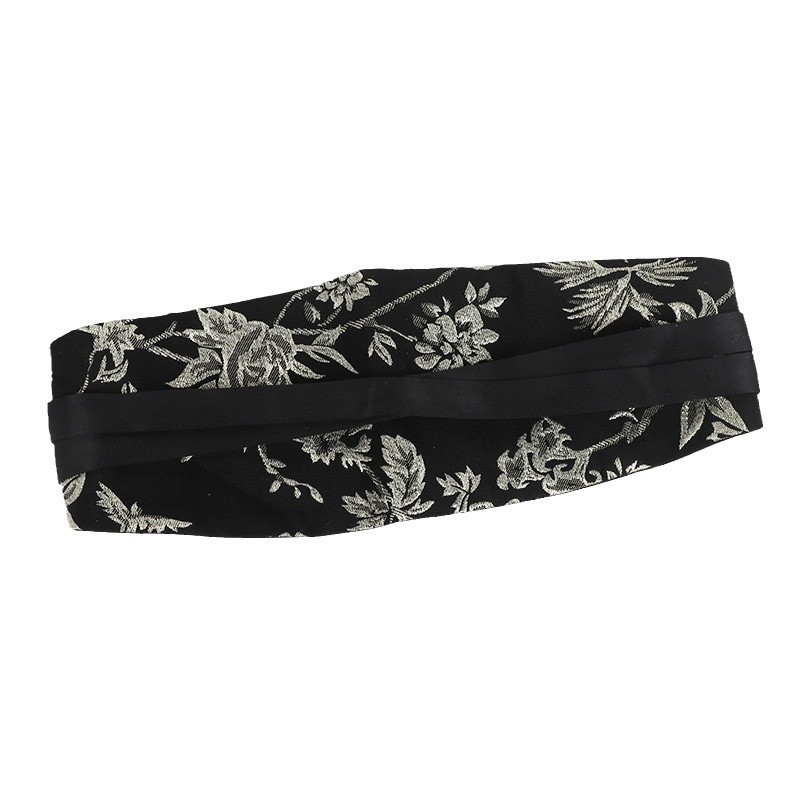 [Bộ sưu tập công nghiệp nặng 40 kiểu] Phong cách cổ điển Công nghiệp nặng thêu Satin Dây thun thêu phong cách dân tộc Thắt lưng phong cách cung điện Dây buộc tất cả các trận đấu W