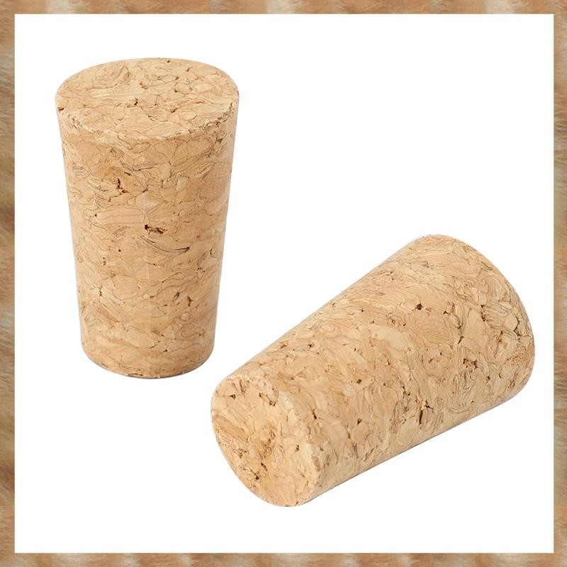 [S Z] 20 Cái / lốc Nút Chai Gỗ Tự Nhiên Nút Rượu Nút Chai Gỗ Nút Chặn Loại Nón Chai Rượu Nút Chai Cắm Niêm Phong Nắp Chai Bia Nút Chai