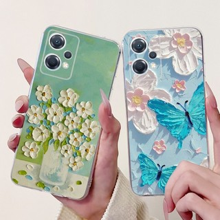 Dành Cho Oppo K10x 5G PGGM10 Vỏ Mới Phong Cách Trái Tim Tình Yêu Hoa Silicon Mềm Trong Suốt TPU Ốp điện thoại Cho OPPOK10x Ốp điện thoại
